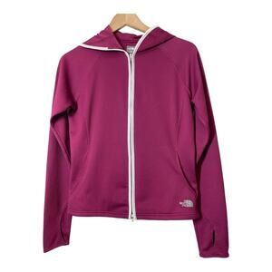 The North Face Thermal Knit Full Zip Jacket Medium Purple Hooded Flight Series